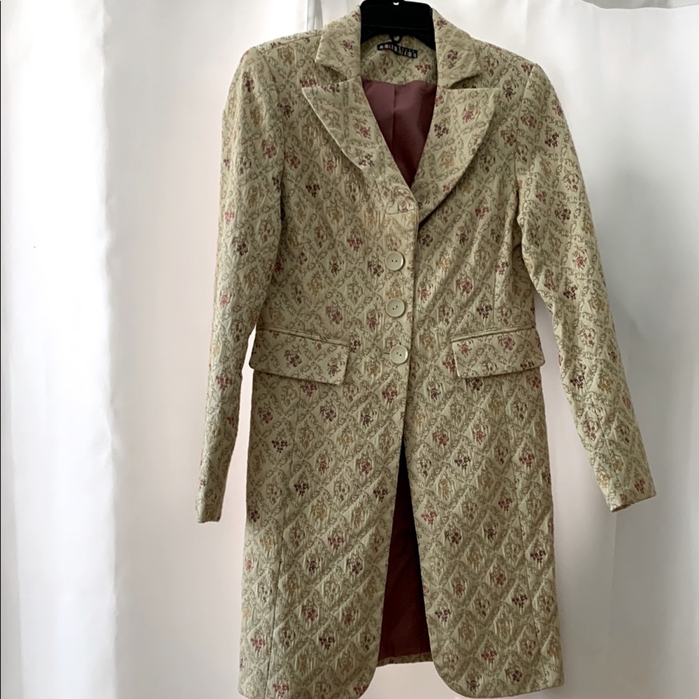 Dalia Brocade Coat Lined